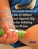 Indiana will receive $6.25 million as part of a settlement with global pharmaceutical companies over allegations that they conspired to increase the price of a prescription device called EpiPen by more than 600% on Hoosier consumers. The product is used to inject adrenaline into patients to combat severe allergic reactions.